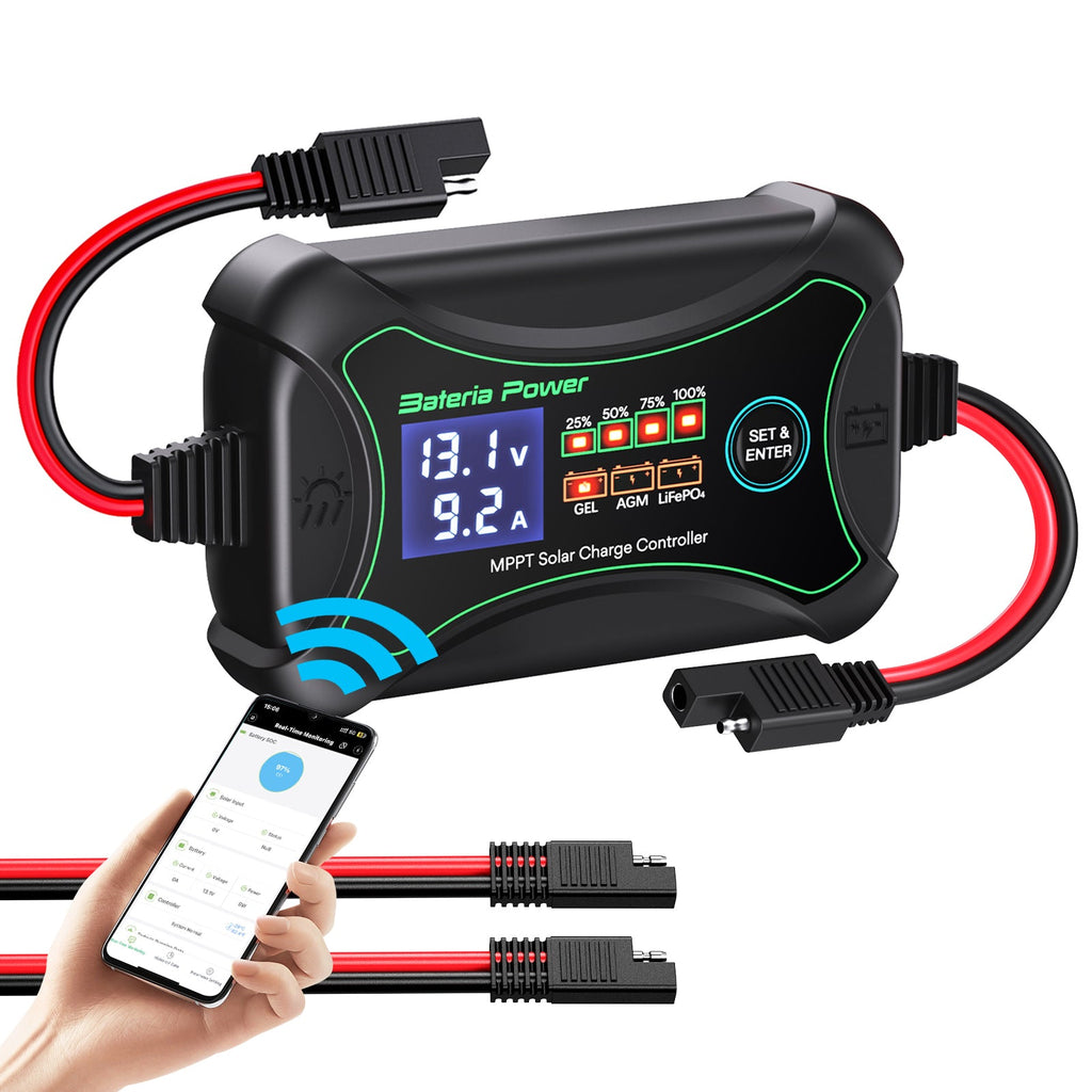 Innospo 10A 20A smart MPPT solar charge controller with Bluetooth app