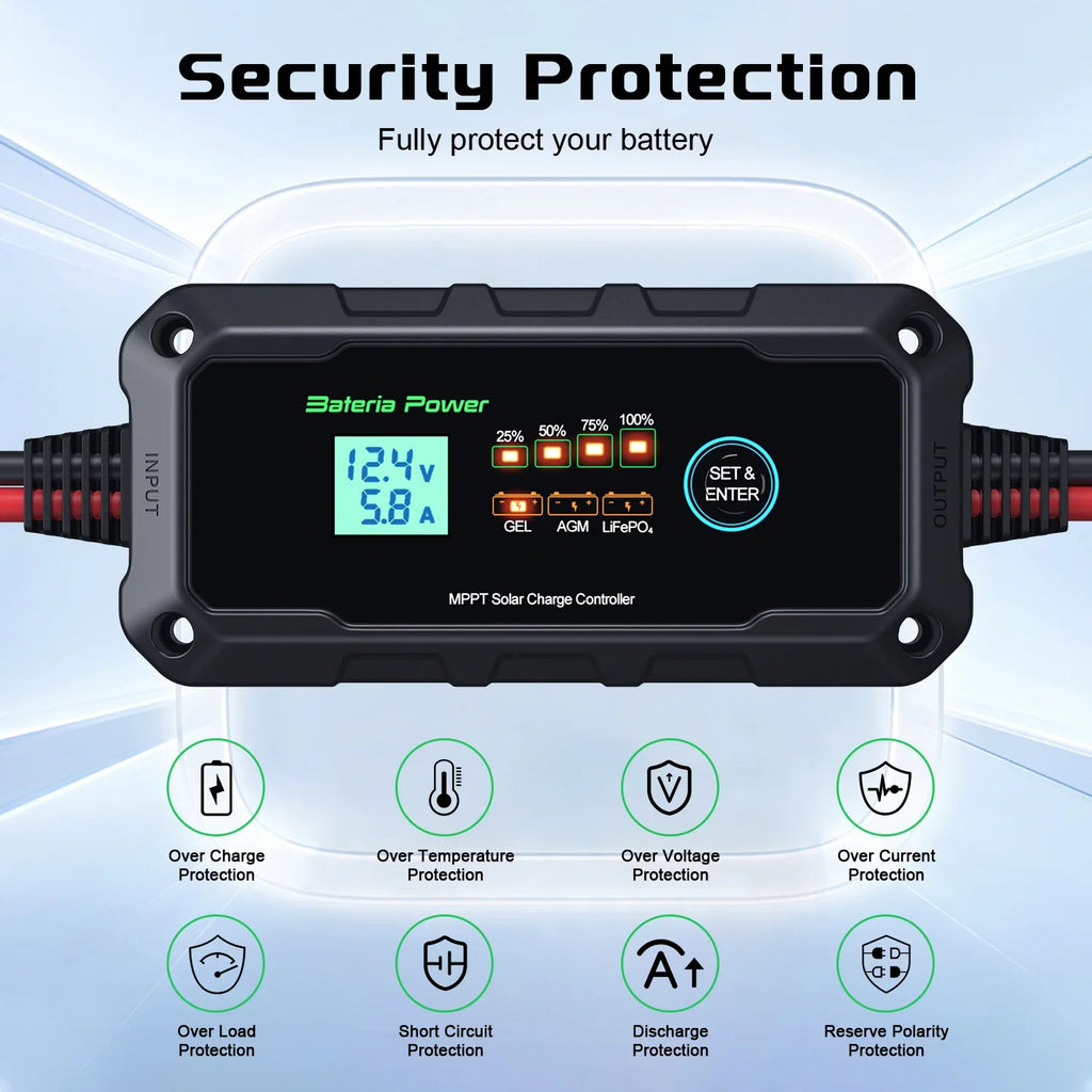Innospo 10A 12V MPPT solar charge controller - product image 6