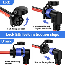 Load image into Gallery viewer, Innospo 50A elbow trolling motor plug and receptacle - product image 6