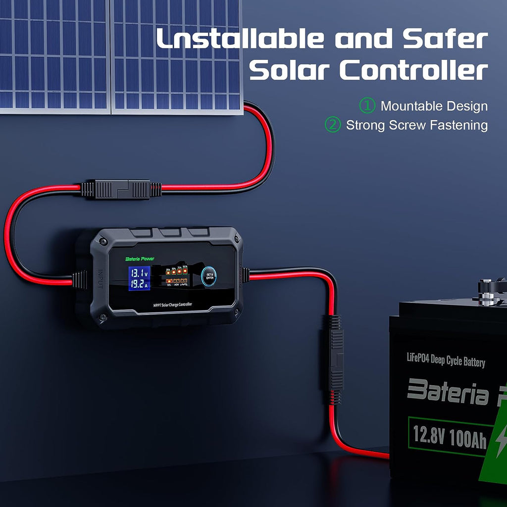 Innospo 10A 20A smart MPPT solar charge controller with Bluetooth app - product image 6
