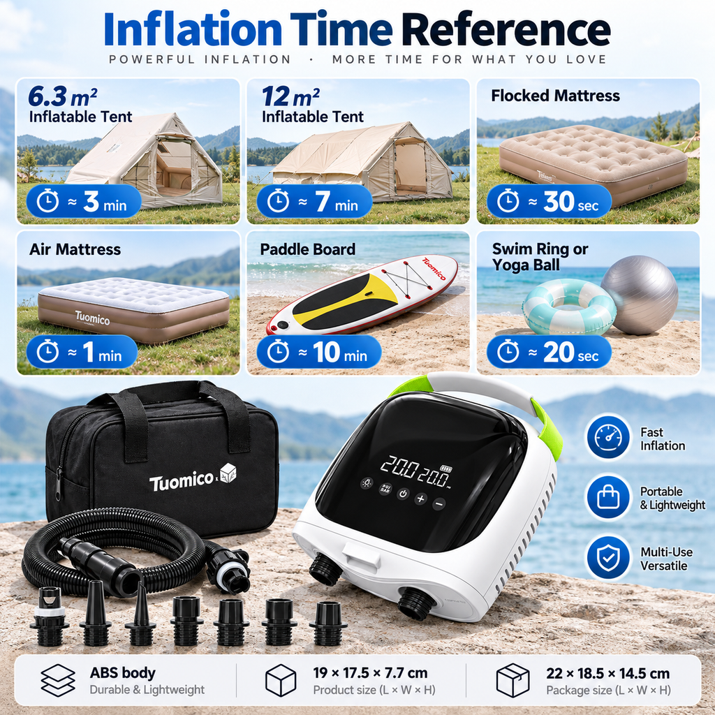 Innospo 20 PSI Rechargeable SUP Air Pump - Image 8